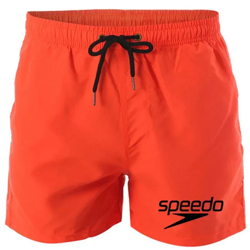 Quick-dry board shorts with breathable design and elastic waistband