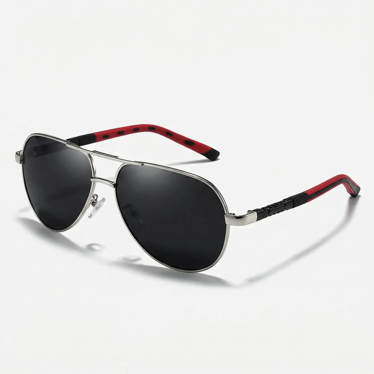 Retro aviator sunglasses with polarised mirrored lens for men