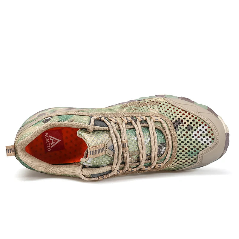 Breathable mesh hiking shoe with non-slip rubber outsole