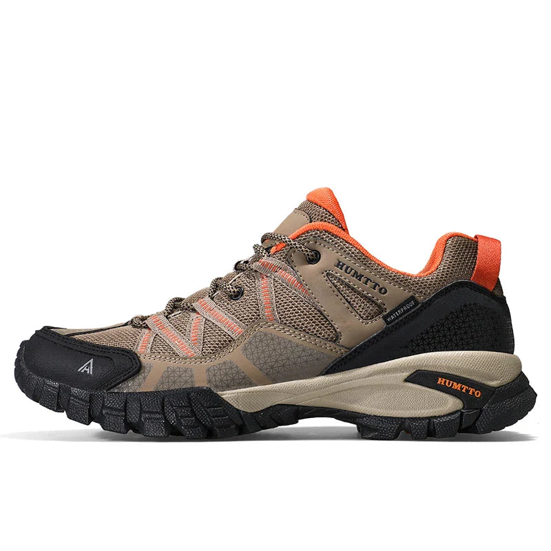 Breathable hiking shoes with air mesh upper and grippy rubber outsole