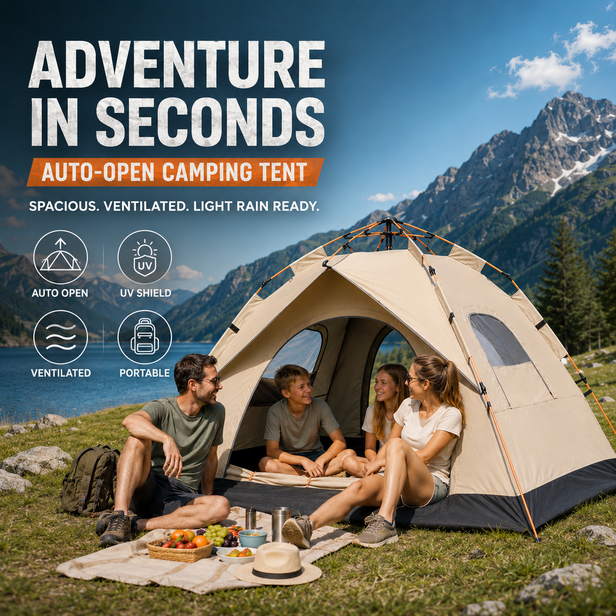 Thrives Outdoor | Breezava Automatic Pop Up Tent