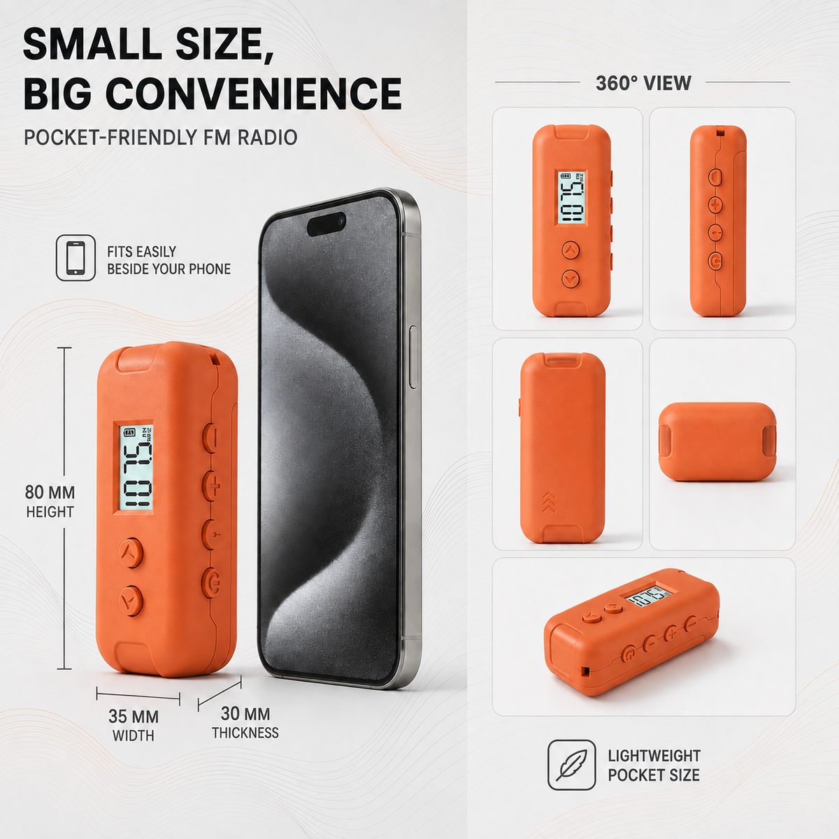 Thrives Outdoor | Brevio Compact Handheld FM Receiver