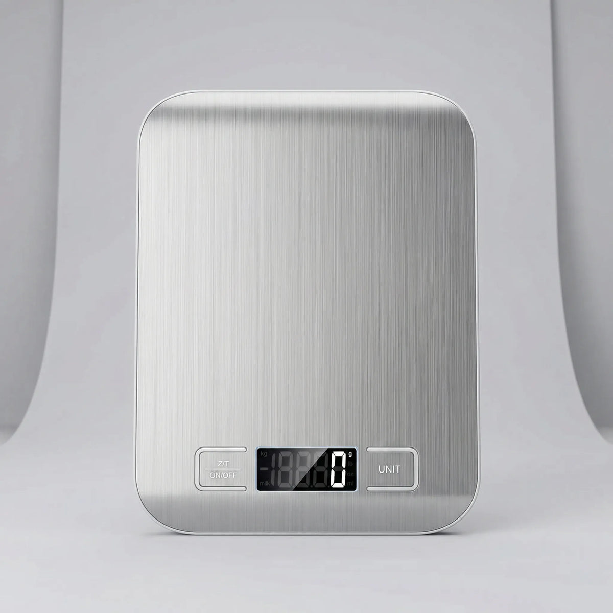 Digital kitchen scales stainless steel compact tare function