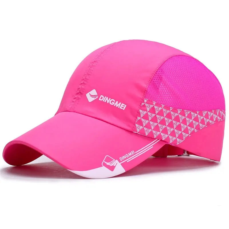 Lightweight men's baseball cap with breathable mesh panels and adjustable rear strap