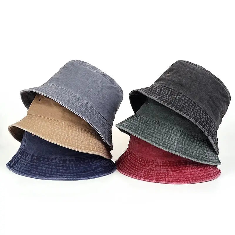 Unisex bucket hat with wide brim for sun protection and outdoor wear