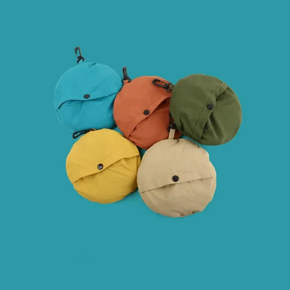 Colour-block bucket hat with quick-dry fabric and adjustable chin strap