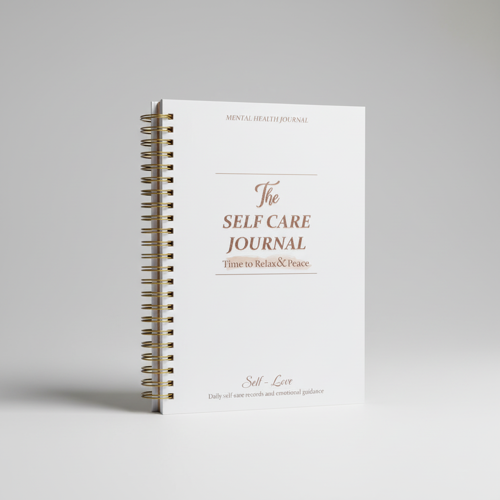 Undated A5 self care journal with guided prompts and affirmations