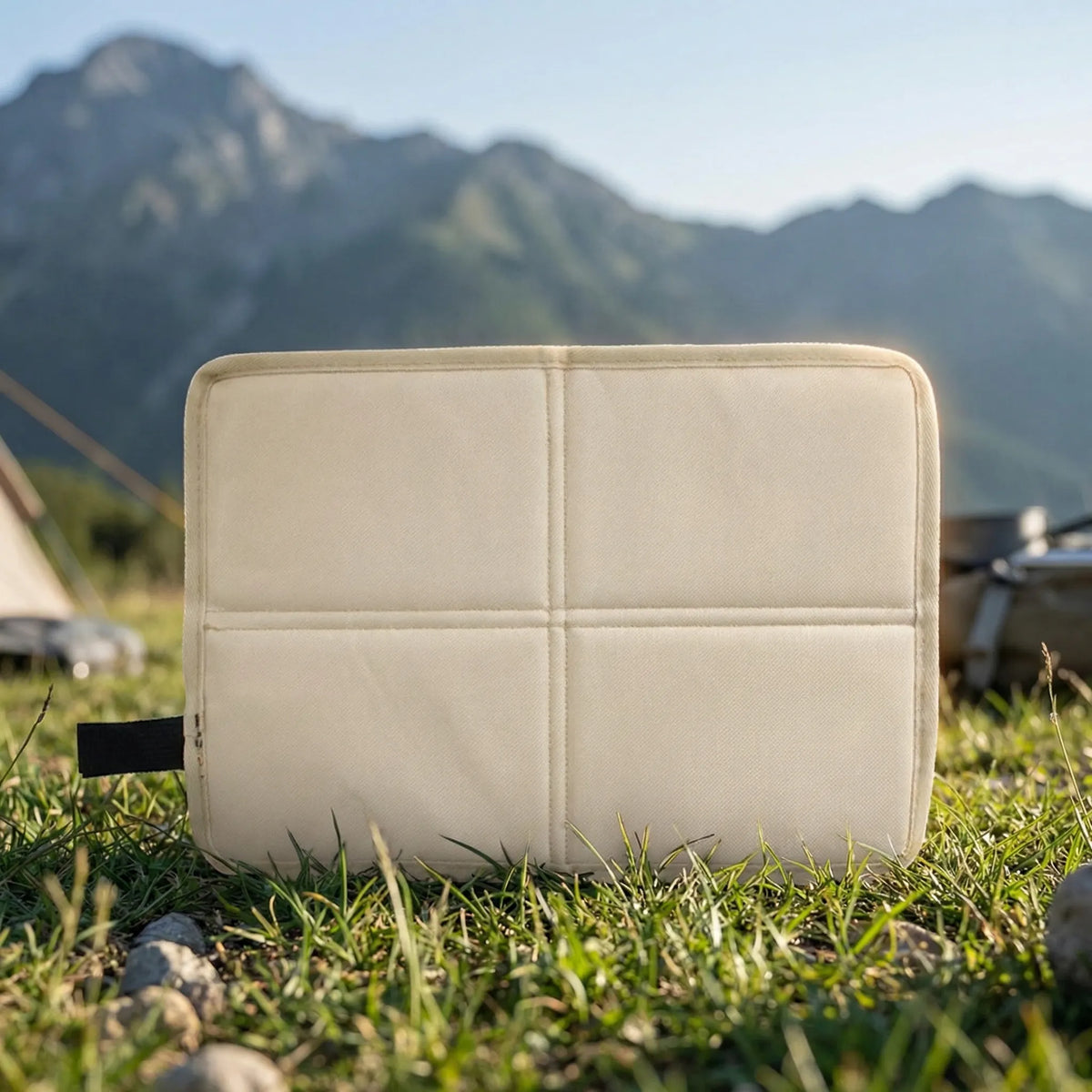 Foldable portable seat cushion with water-resistant padding