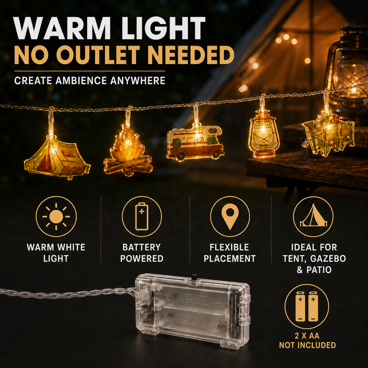 Thrives Outdoor | CampGlow String Lights