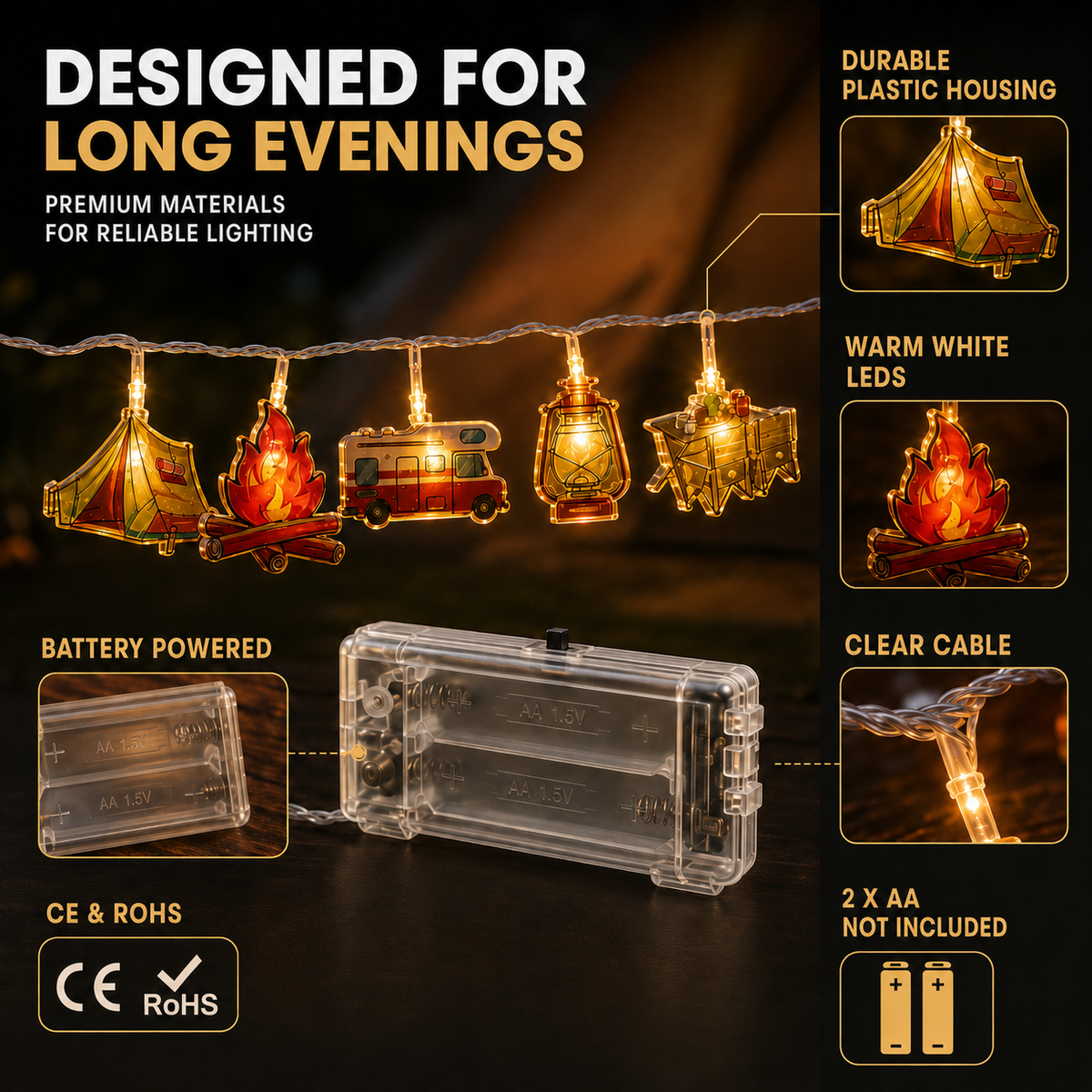 Thrives Outdoor | CampGlow String Lights