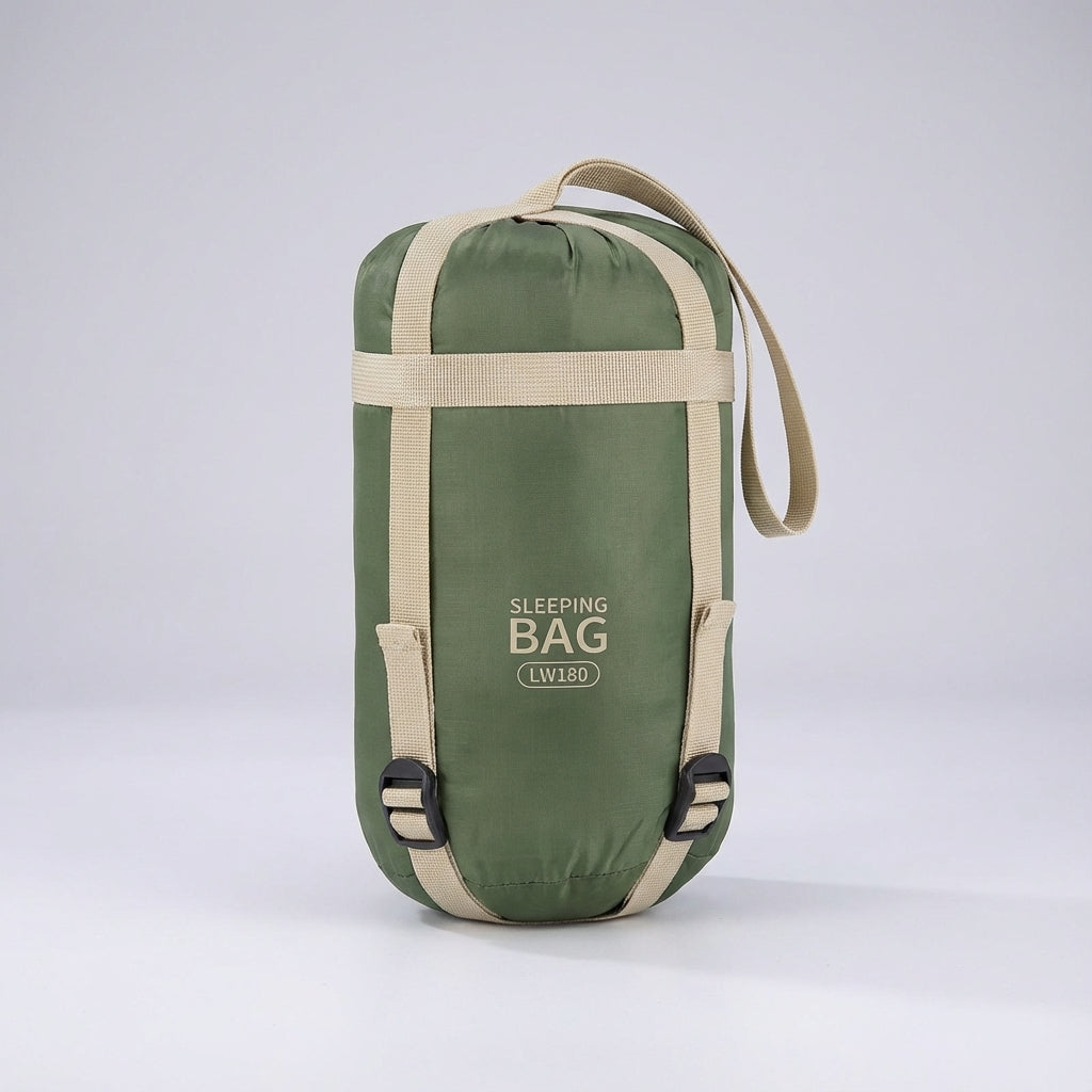 Ultra-lightweight compact sleeping bag with dirt-resistant exterior