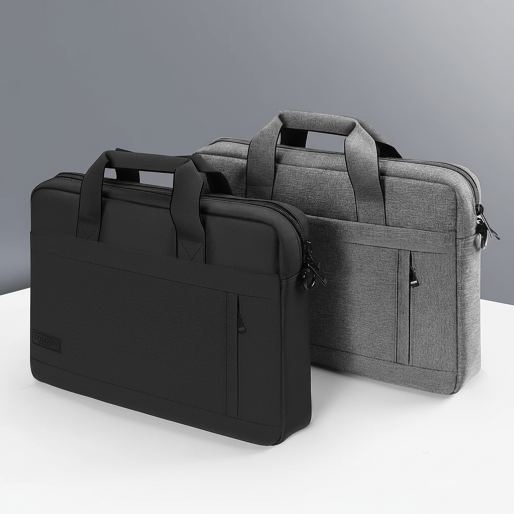 Laptop briefcase with padded protection and organised compartments