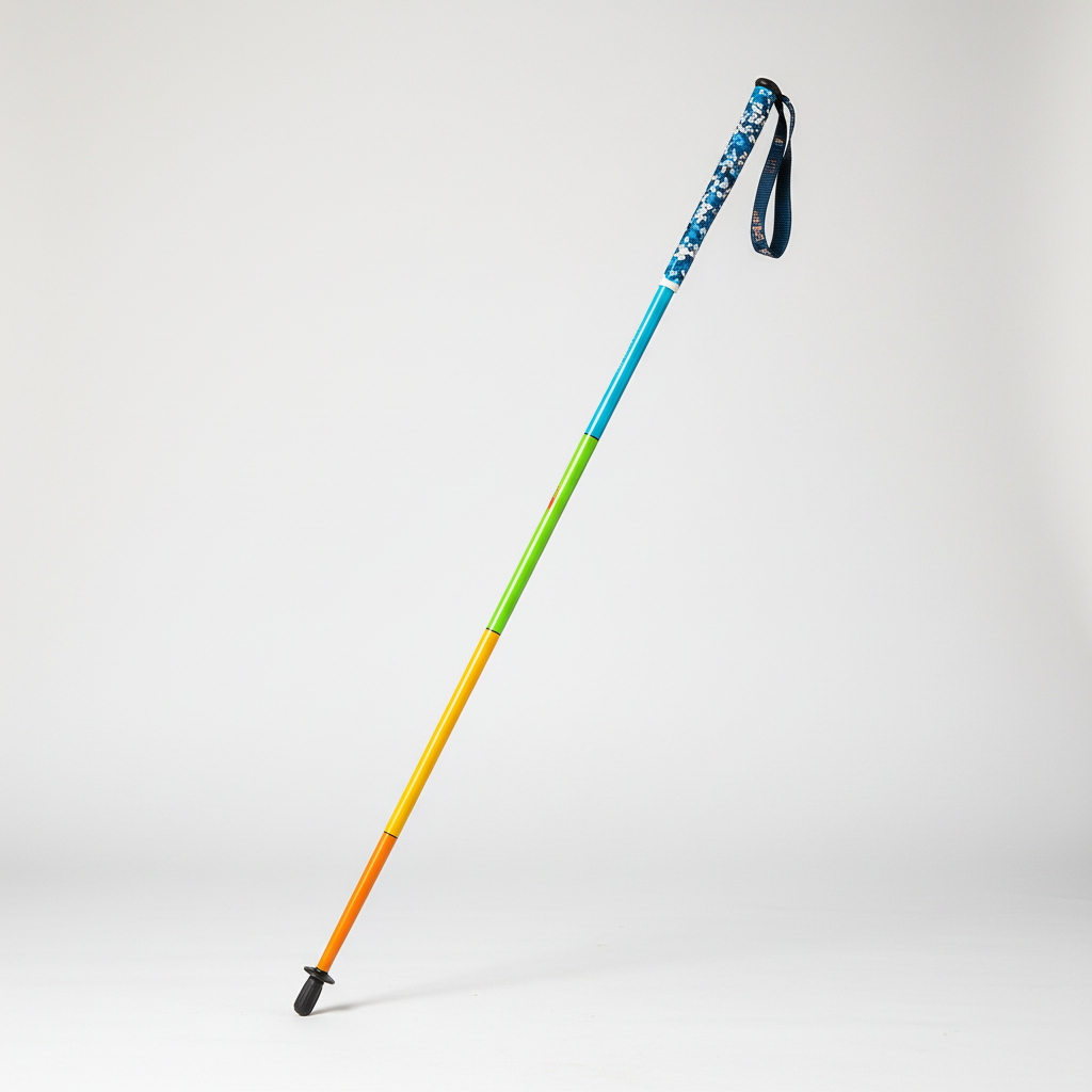 Ultralight aluminium trekking poles with foldable design and EVA grip