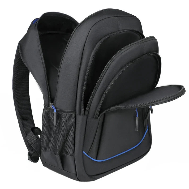 Large capacity multi-compartment backpack with padded shoulder straps