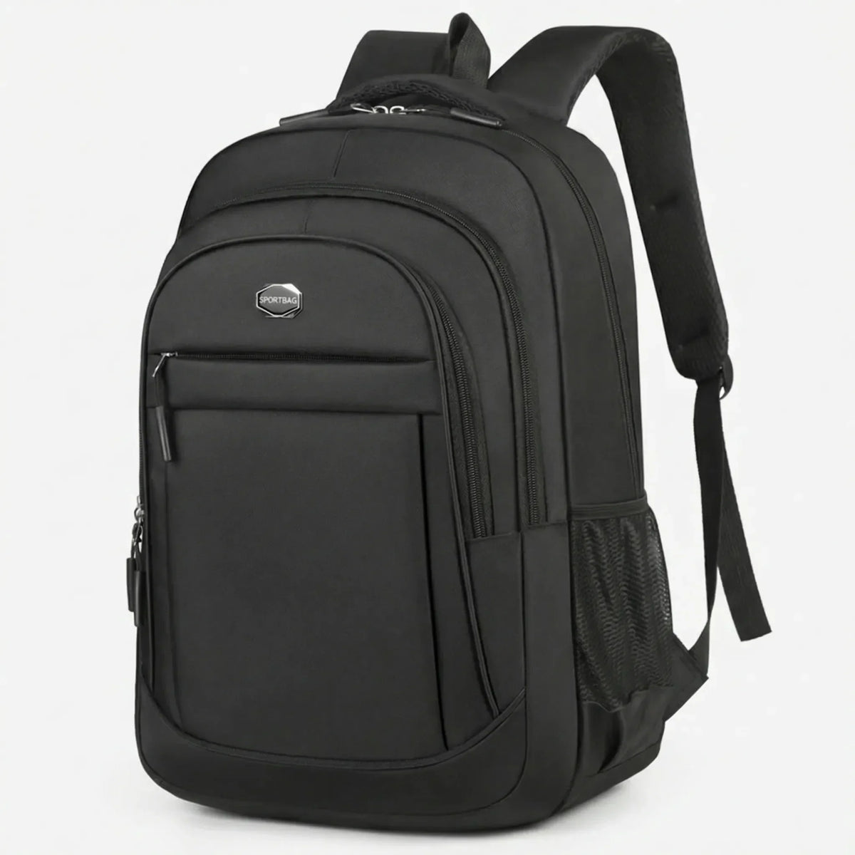Large capacity multi-compartment backpack with padded shoulder straps