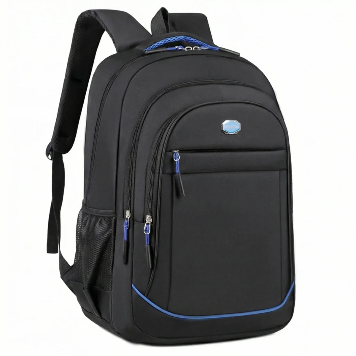 Large capacity multi-compartment backpack with padded shoulder straps