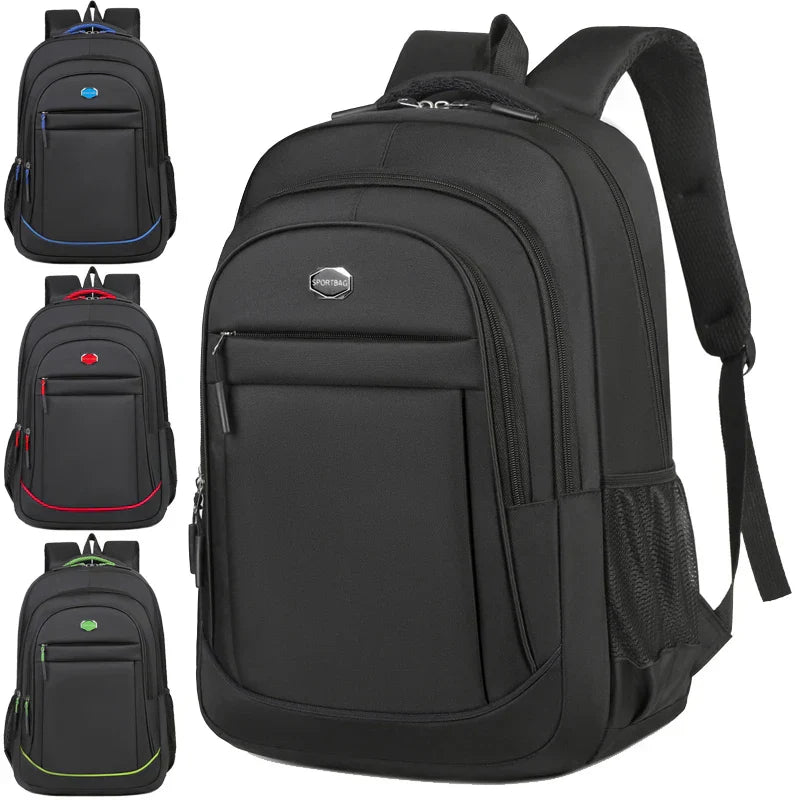 Large capacity multi-compartment backpack with padded shoulder straps