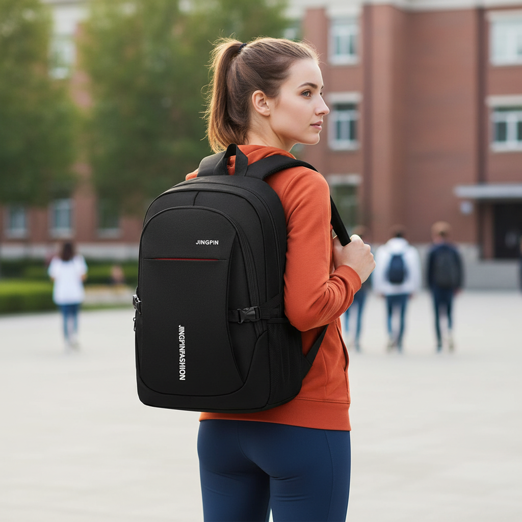 Lightweight day backpack with padded straps and organised compartments