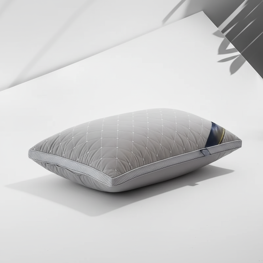 Cervical pillow with high-resilience polyester filling and breathable quilted cover