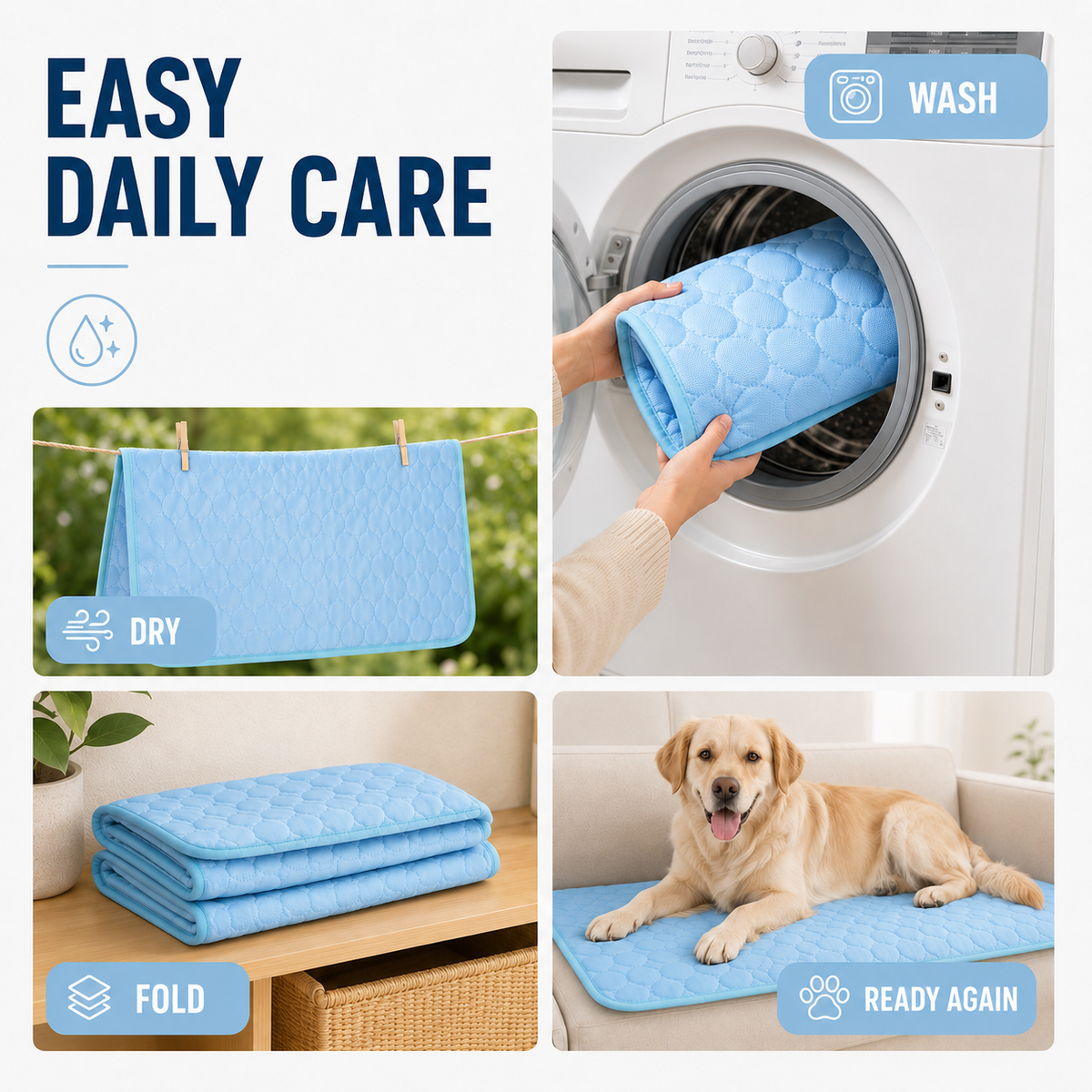 Thrives Outdoor | Chillpaw Quilted Cooling Mat For Pets