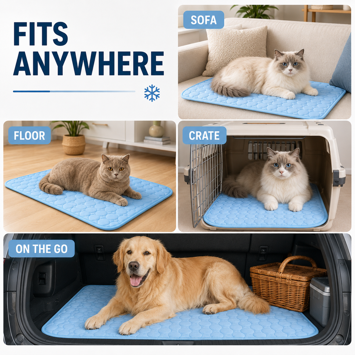 Thrives Outdoor | Chillpaw Quilted Cooling Mat For Pets