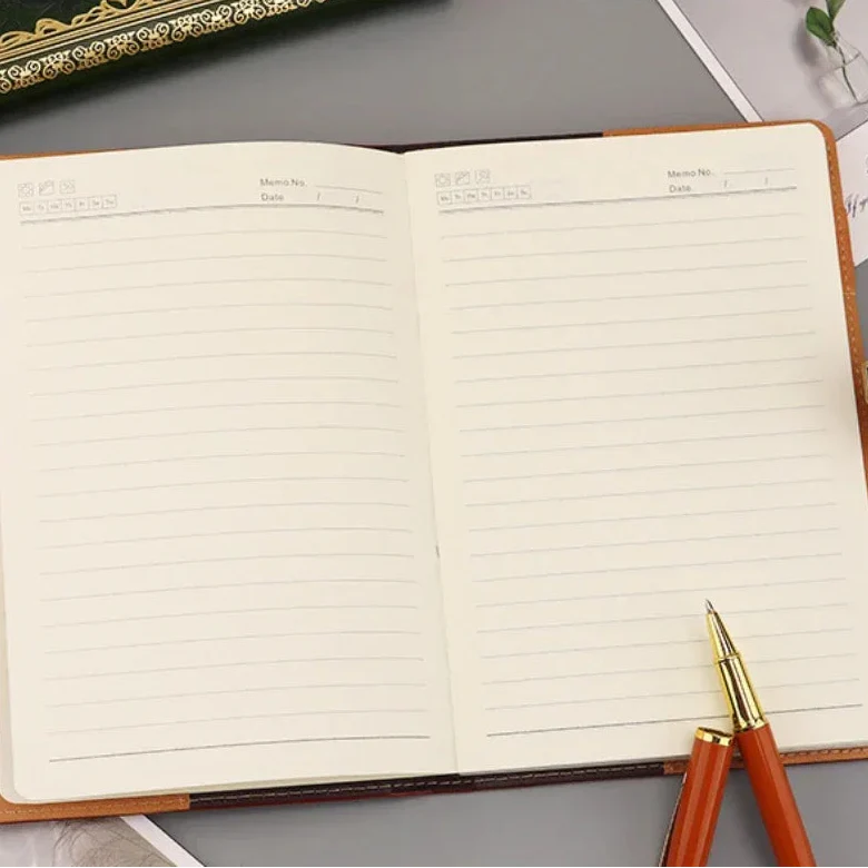 A5 vintage journal with combination lock secure closure