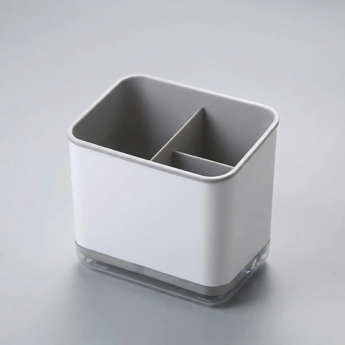 Compact double layer cutlery organiser with detachable drainage tray