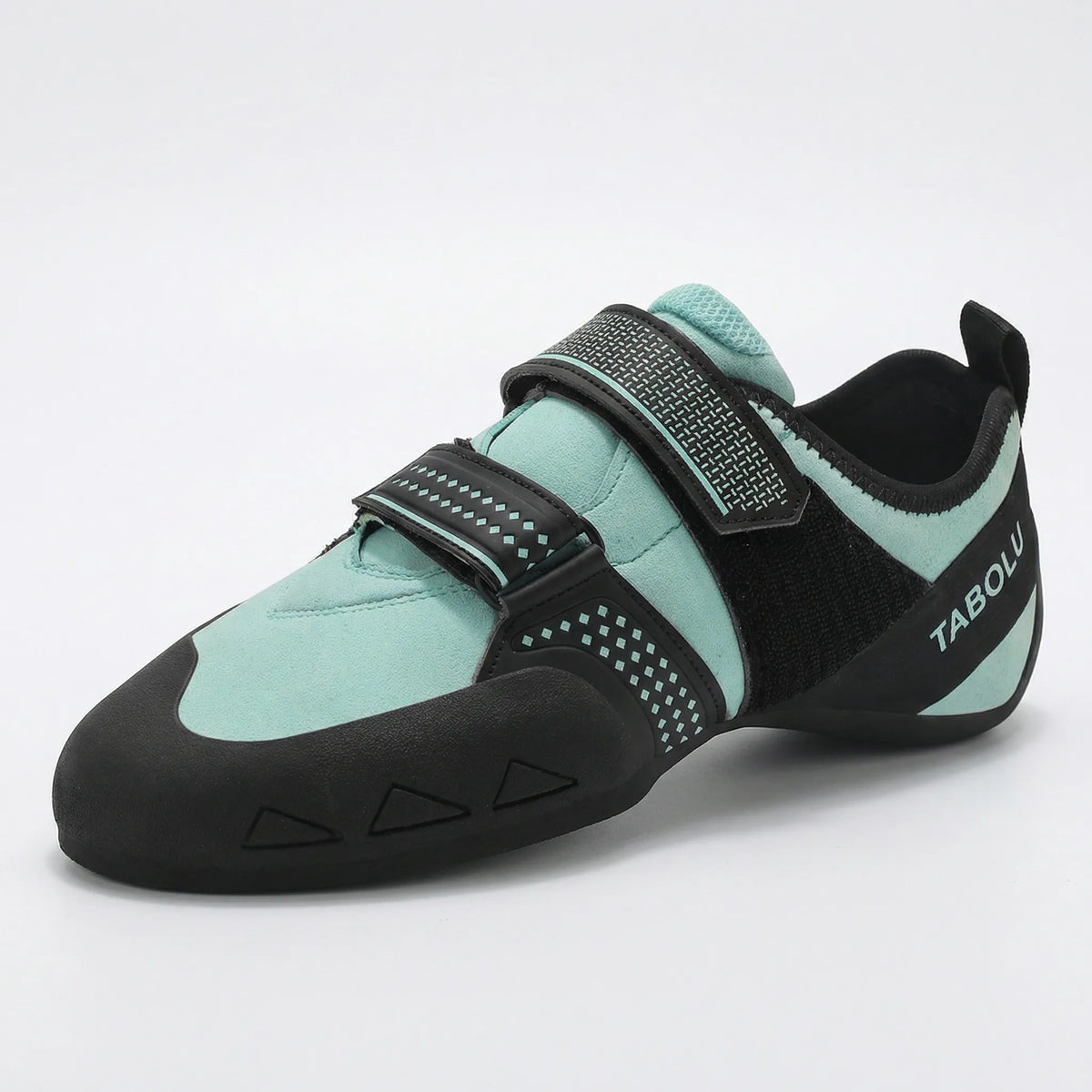 Entry-level climbing shoes with velcro strap and grippy anti-slip sole