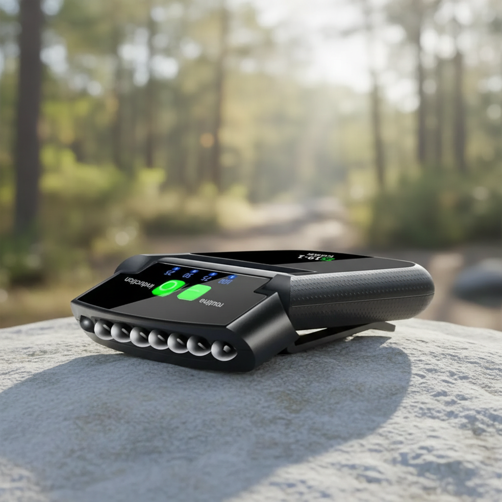 Rechargeable clip headlamp with hands-free LED lighting and sensor control