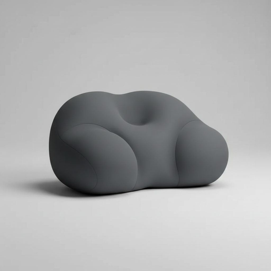 Ergonomic egg-shaped foam neck pillow with soft cover for sleeping and nursing