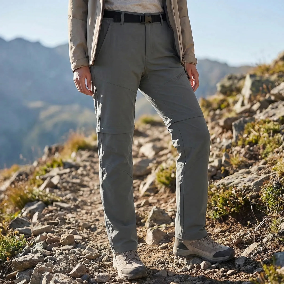 Women's zip-off outdoor trousers quick-dry breathable fabric