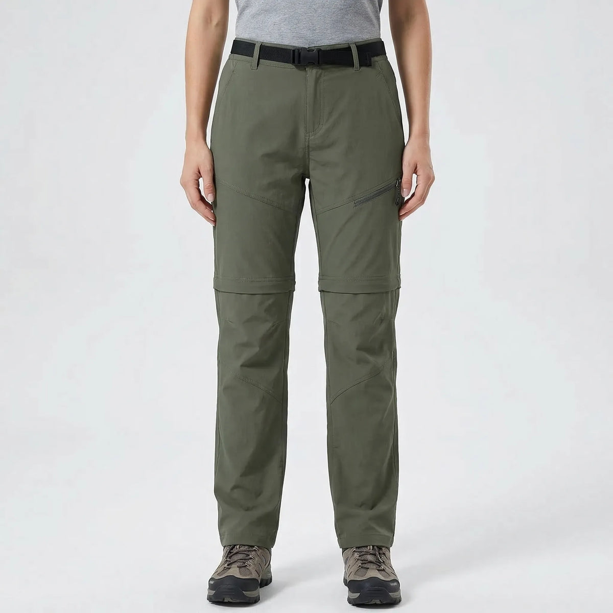 Women's zip-off outdoor trousers quick-dry breathable fabric