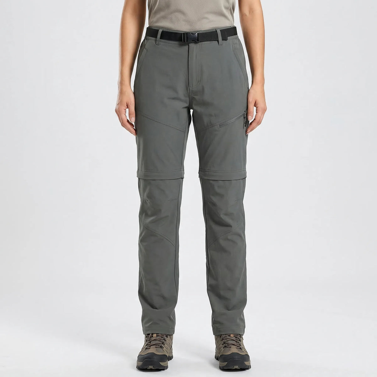 Women's zip-off outdoor trousers quick-dry breathable fabric