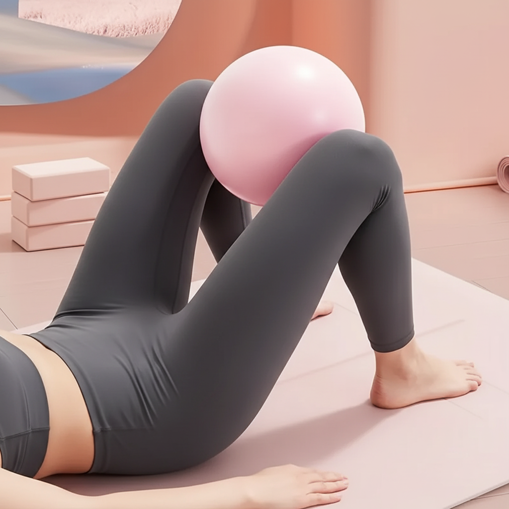Mini anti-burst pilates ball with slip-resistant surface for core training