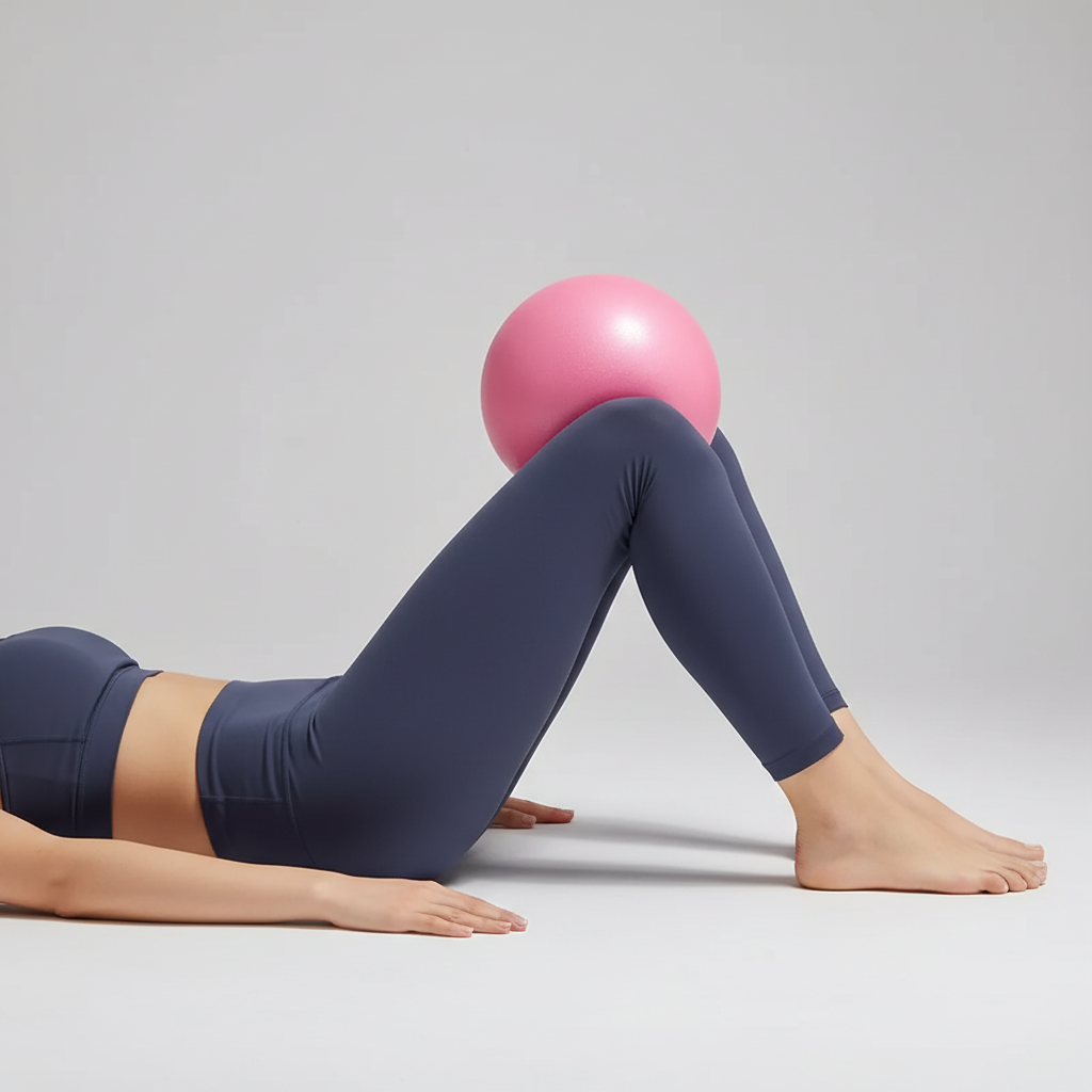 Mini anti-burst pilates ball with slip-resistant surface for core training