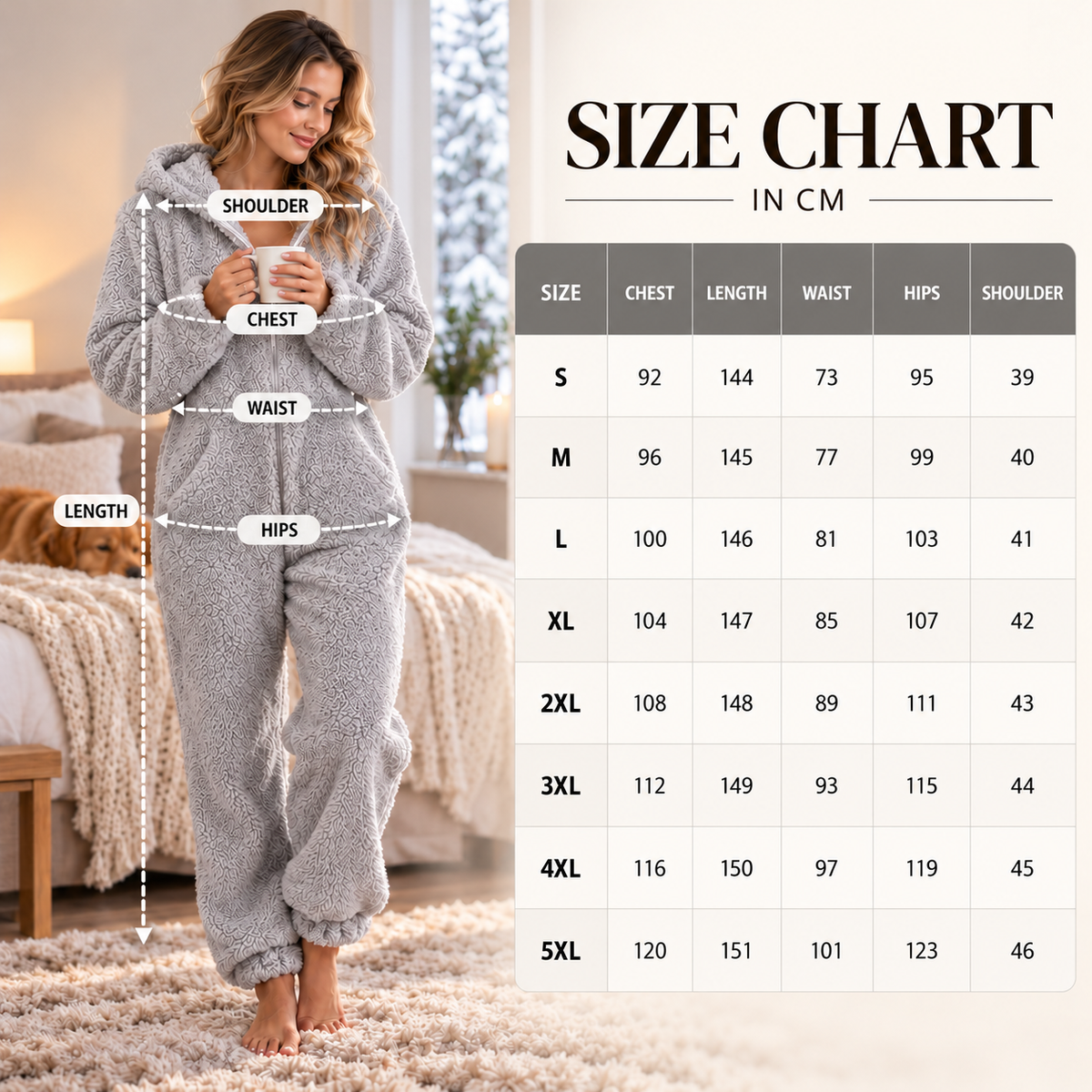 Thrives Outdoor | CozyLuxe Onesie Women's Fleece Jumpsuit with Zip