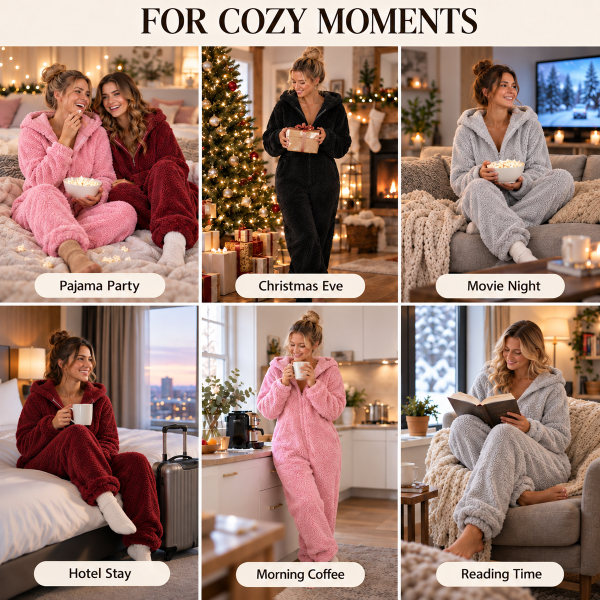 Thrives Outdoor | CozyLuxe Onesie Women's Fleece Jumpsuit with Zip