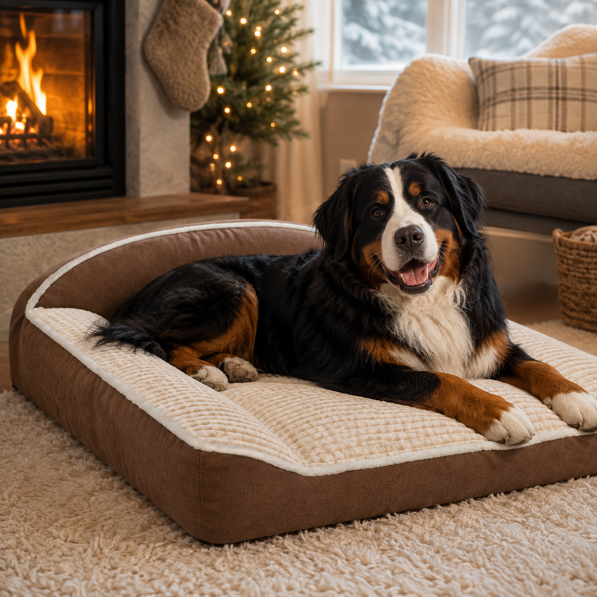 Thrives Outdoor | Dozewick Orthopedic Sofa Dog Bed for Large Dogs