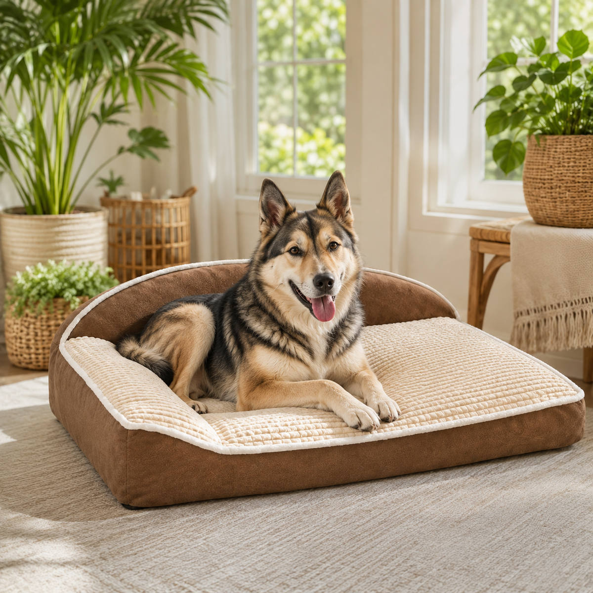 Thrives Outdoor | Dozewick Orthopedic Sofa Dog Bed for Large Dogs