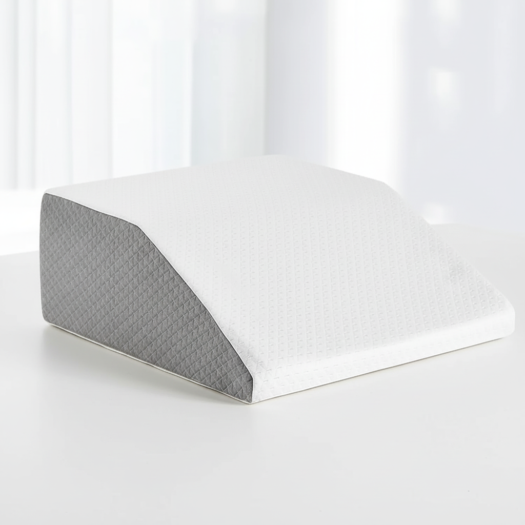 Memory foam leg wedge pillow with breathable removable cover