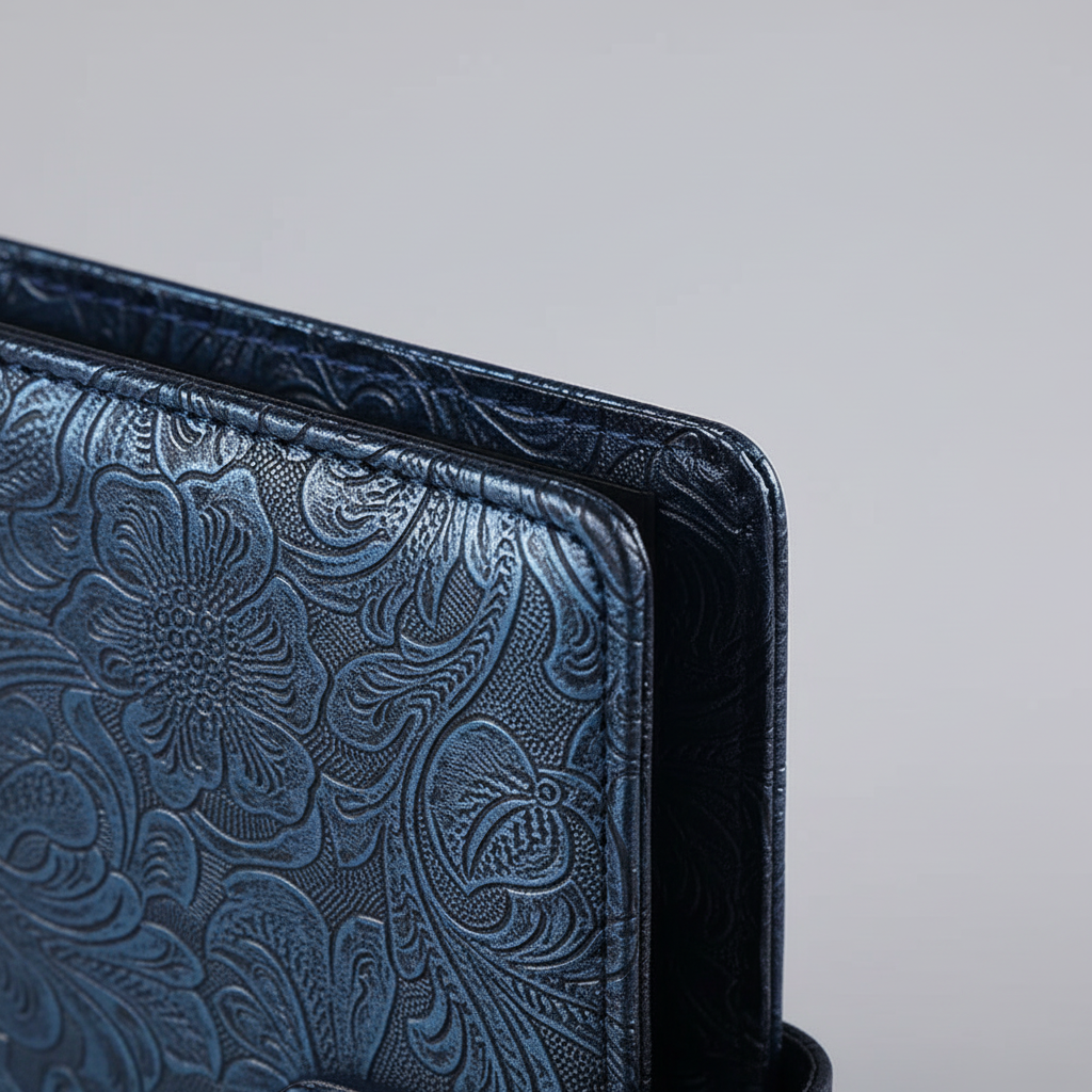 Vintage embossed planner cover with refillable ring binder system