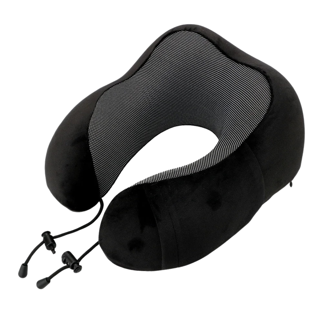 Ergonomic U-shaped travel pillow with memory foam and cotton cover