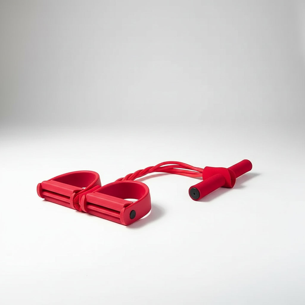 Four tube pedal resistance trainer with foam handles and non-slip foot pedals