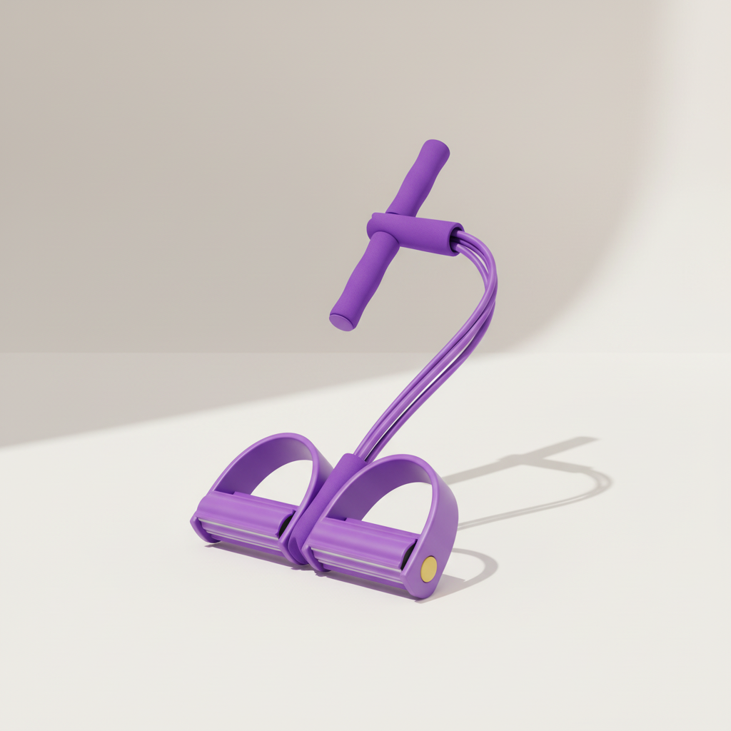 Four tube pedal resistance trainer with foam handles and non-slip foot pedals