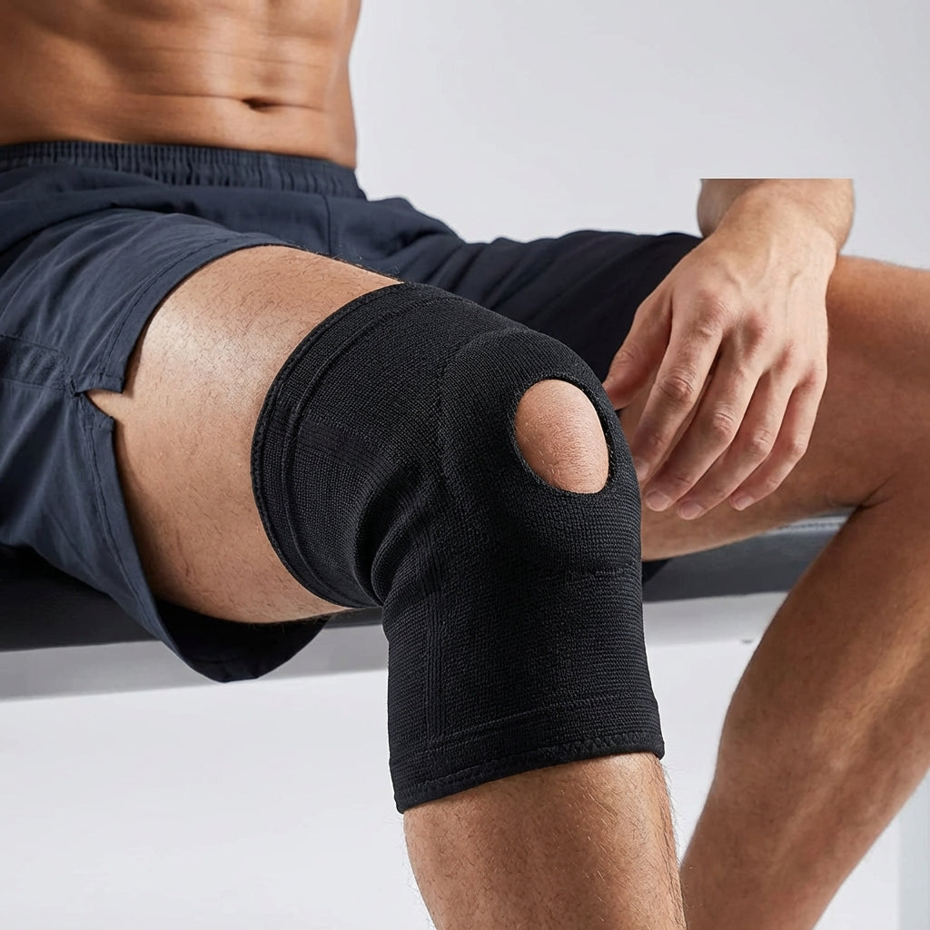 Compression knee support sleeve for sports and activity