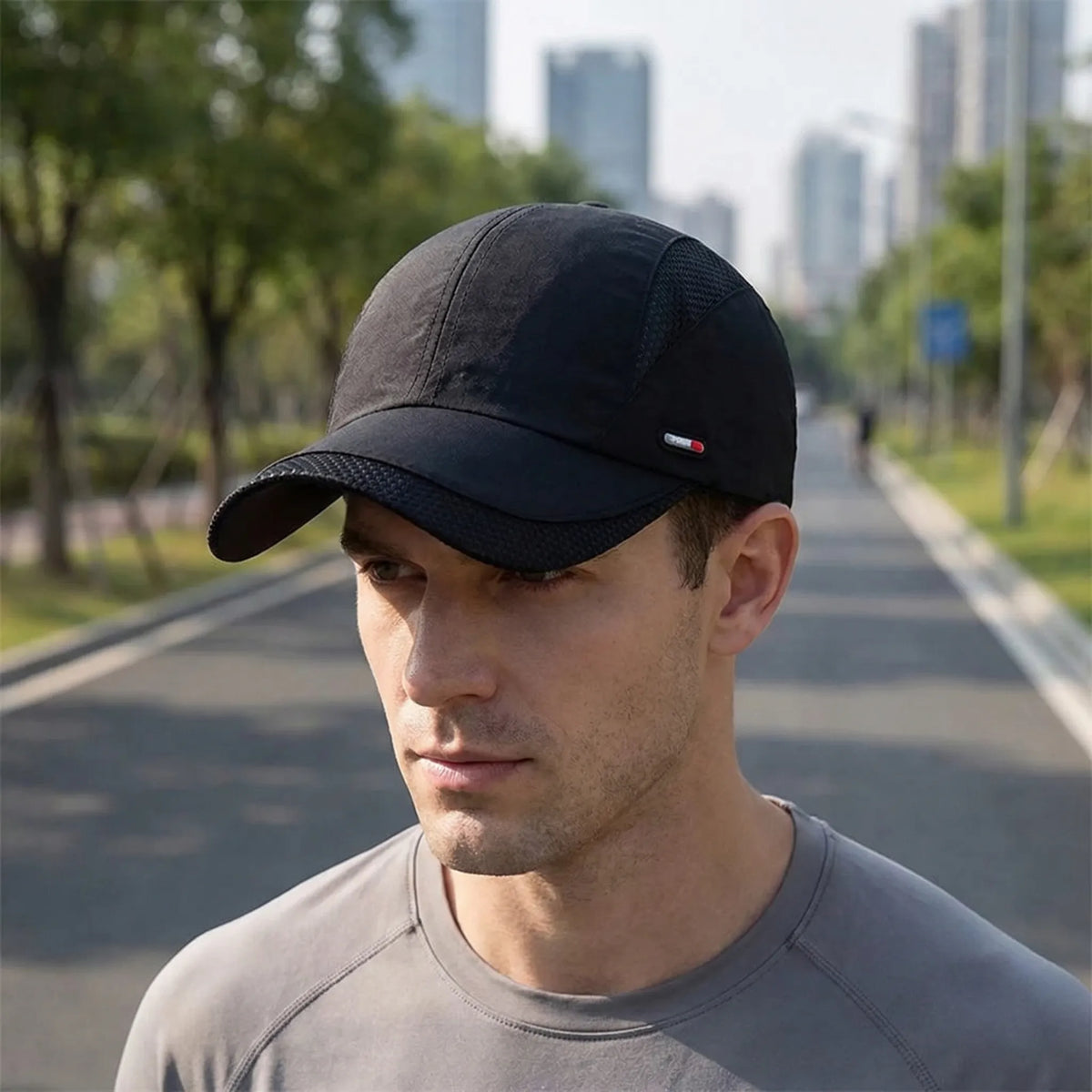 Unstructured baseball cap for activewear and casual wear with adjustable fit