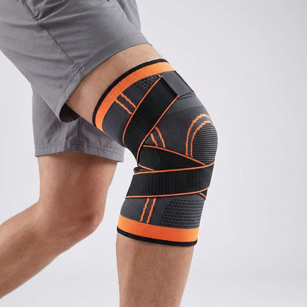Compression knee sleeve for sport, running, and weightlifting