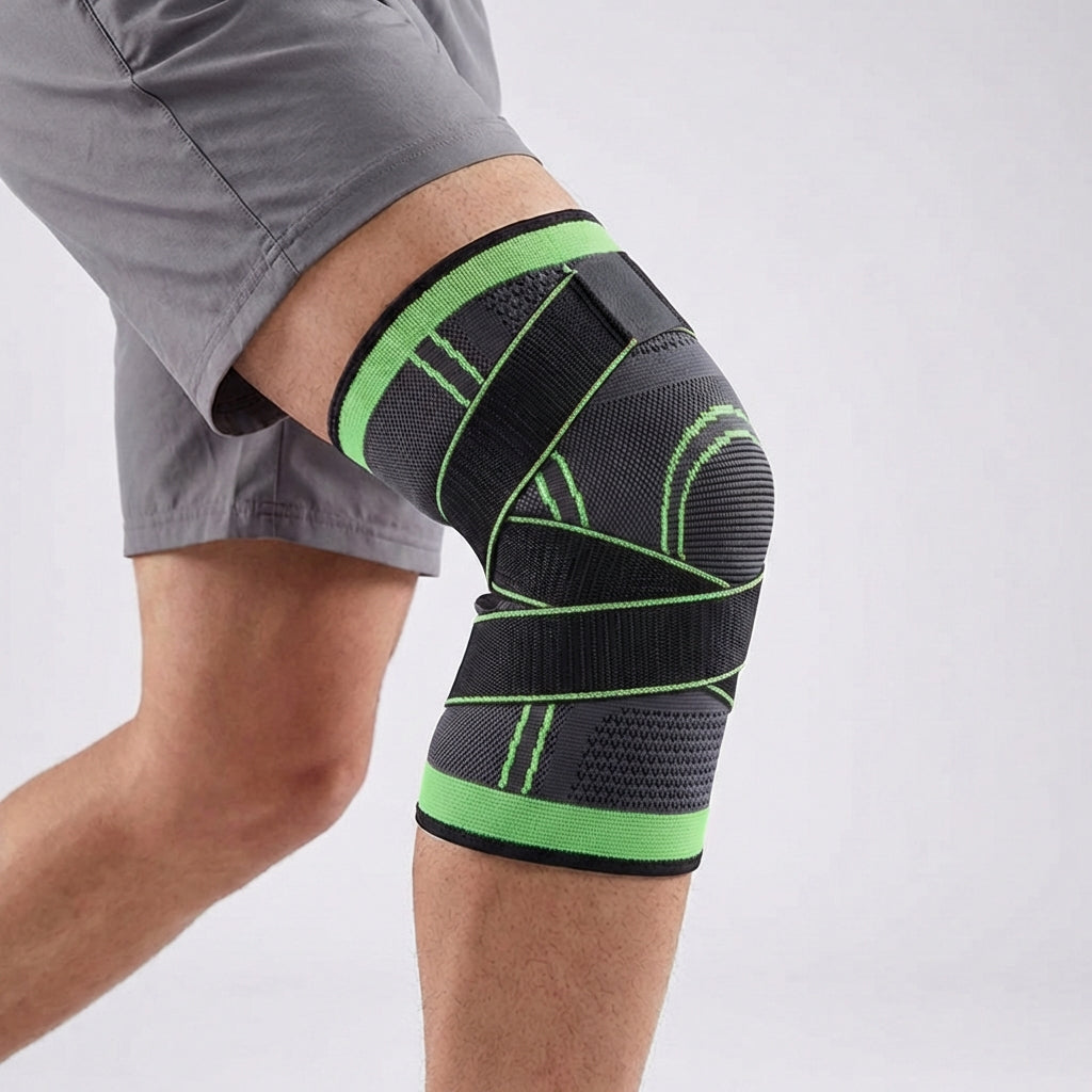 Compression knee sleeve for sport, running, and weightlifting