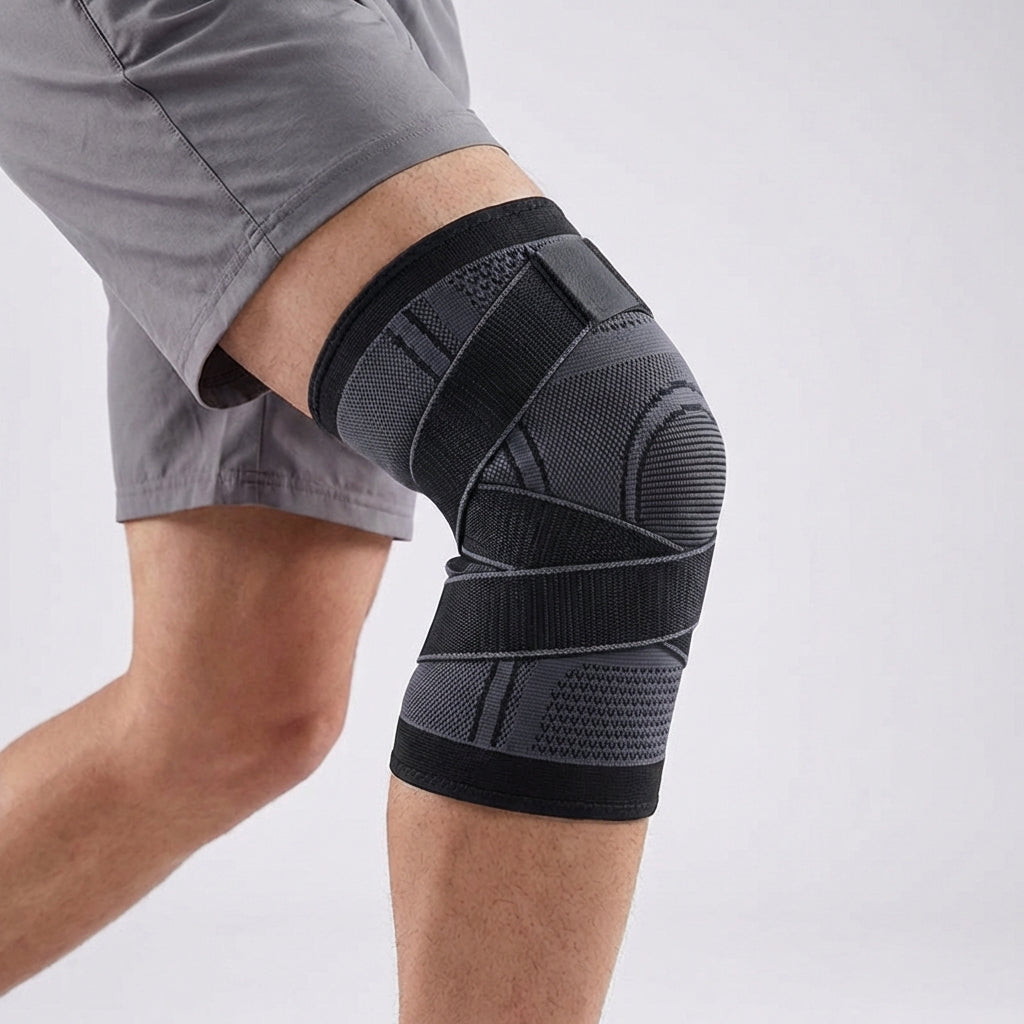 Compression knee sleeve for sport, running, and weightlifting