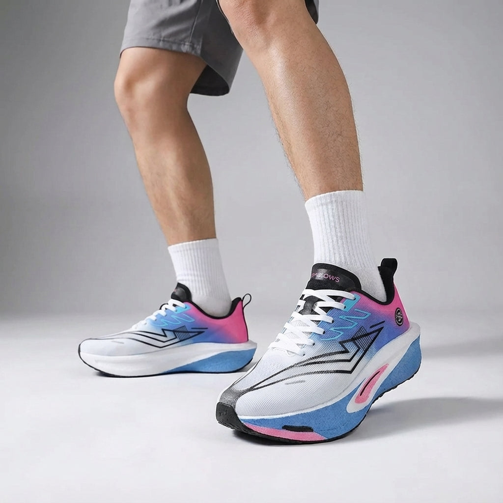 Lightweight breathable running shoes with non-slip sole and soft cushioning